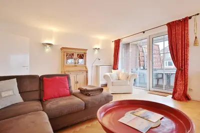 Ein Sitzbereich in der Unterkunft Kurparkresidenz Timmendorfer Strand Appartement 31
