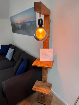 Ein Sitzbereich in der Unterkunft Große Ferienwohnung in Ostseenähe