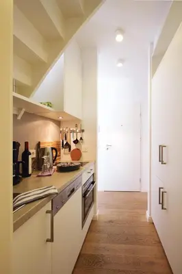 Küche/Küchenzeile in der Unterkunft STA200 Ferienwohnung Dünengras