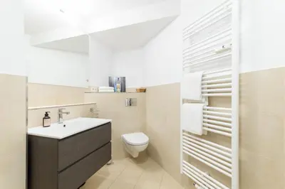 Ein Badezimmer in der Unterkunft Ferienwohnung Dünengras