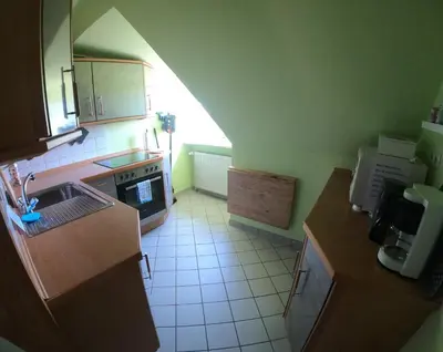 Küche/Küchenzeile in der Unterkunft FeWo-Biewald