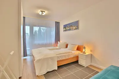 Ein Bett oder Betten in einem Zimmer der Unterkunft Haus Nautica Nautica Appartement 08