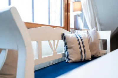Ein Bett oder Betten in einem Zimmer der Unterkunft Haus am Kurpark App 11