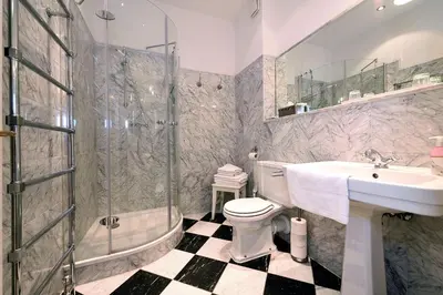 Ein Badezimmer in der Unterkunft Morning House Ferienwohnung 1