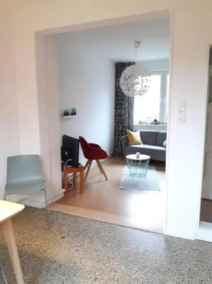 Ein Sitzbereich in der Unterkunft Appartement Siri - Strand- und Bahnhofsnah