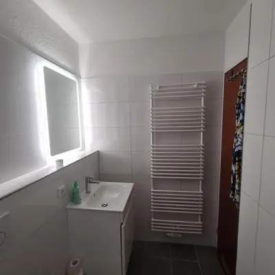 Ein Badezimmer in der Unterkunft Apartment am Hafen