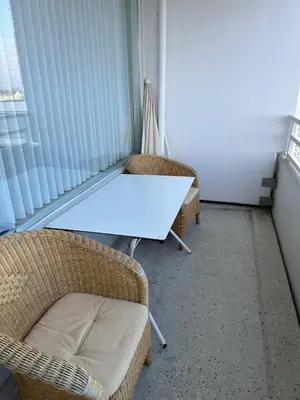 Ein Sitzbereich in der Unterkunft ButschisBude