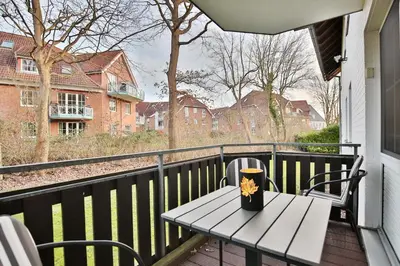 Ein Balkon oder eine Terrasse in der Unterkunft Haus Windrose Appartement 2