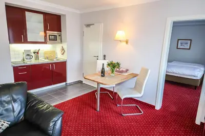 Küche/Küchenzeile in der Unterkunft 3C-Appartements