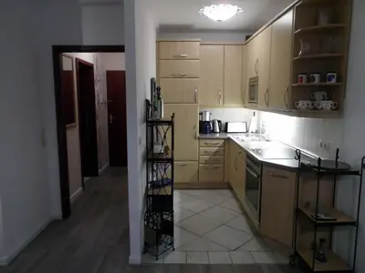 Küche/Küchenzeile in der Unterkunft RES 216 - Residenz - Teilseeblick