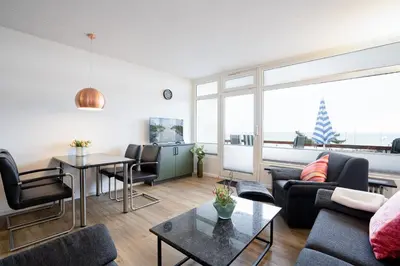 Ein Sitzbereich in der Unterkunft HOF 210 - Berliner Hof - Seeblick