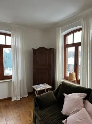 Ein Sitzbereich in der Unterkunft Kuschelige Ferienwohnung auf Reiterhof