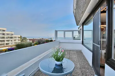 Ein Balkon oder eine Terrasse in der Unterkunft Terrassenhügel Appartement 306