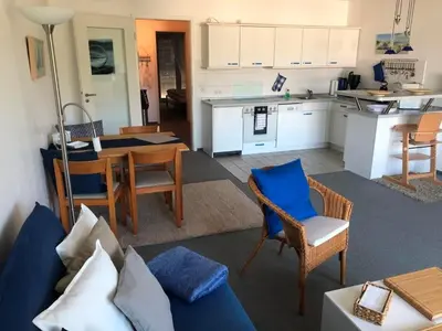 Küche/Küchenzeile in der Unterkunft Haus Stranddüne MeerZeit Haffkrug