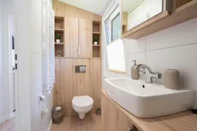 Ein Badezimmer in der Unterkunft Ostseecamp Ferienhaus 