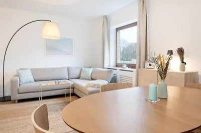 Ein Sitzbereich in der Unterkunft Seestraße 24 Seamaster
