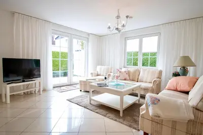 TV/Unterhaltungsangebot in der Unterkunft Villa Wilhelma Apartment A1 EG