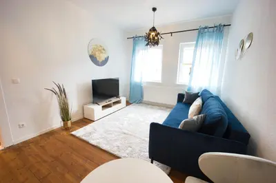 Ein Sitzbereich in der Unterkunft HejU - Design Neuer Altbau - gute Parkmöglichkeiten