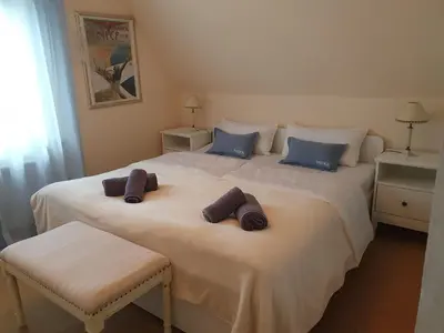 Ein Bett oder Betten in einem Zimmer der Unterkunft Haus Nadine