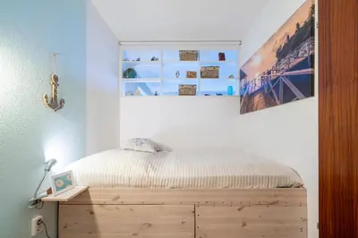 Ein Bett oder Betten in einem Zimmer der Unterkunft Ferienpark Sierksdorf Maritime Ferienwohnung