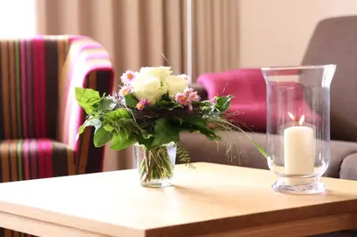 Ein Sitzbereich in der Unterkunft Meer & Strand - Haus Meeresstrand Ferienwohnung 205