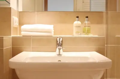 Ein Badezimmer in der Unterkunft Meer & Strand - Haus Meeresstrand Ferienwohnung 313