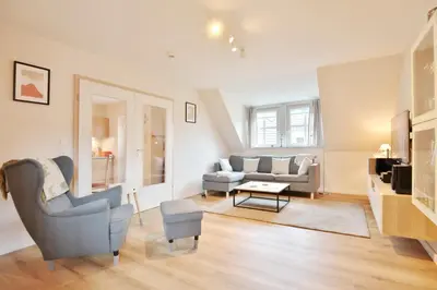 Ein Sitzbereich in der Unterkunft Haus Ostseeallee Appartement 60