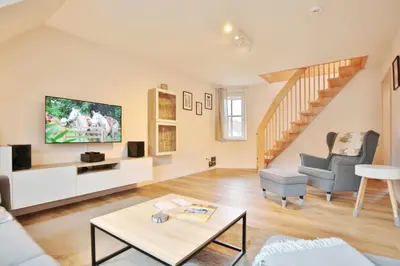 TV/Unterhaltungsangebot in der Unterkunft Haus Ostseeallee Appartement 60