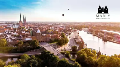 Ein allgemeiner Blick auf Lübeck oder ein Stadtblick von der Ferienwohnung aus