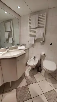Ein Badezimmer in der Unterkunft Gemütliche Ferienresidenz mit Meerblick über die wundervolle Lübecker Bucht