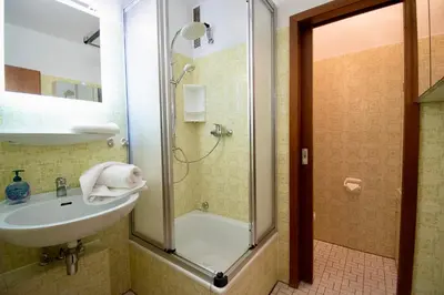 Ein Badezimmer in der Unterkunft Strandliebe Travemünde