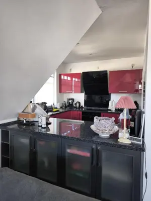 Küche/Küchenzeile in der Unterkunft Familienzeit, moderne Ferienwohnung mit Sauna in Timmendorfer Strand