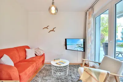 Ein Sitzbereich in der Unterkunft Strandglück Haus C Strandglück Appartement 10C