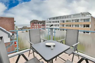 Ein Balkon oder eine Terrasse in der Unterkunft Hansa Residenz II Hansa-Residenz II Appartement 31