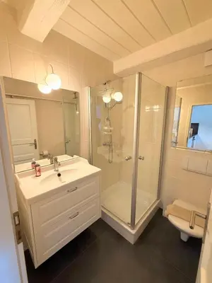 Ein Badezimmer in der Unterkunft Timmenhus - Ferienwohnungen an der Ostsee