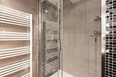 Ein Badezimmer in der Unterkunft An der Waldkapelle 26 Waterfront 11