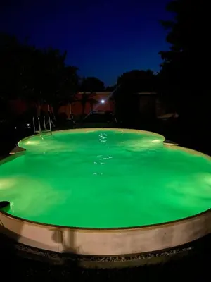 Der Swimmingpool an oder in der Nähe von Apartment mit Garten und Pool in Ostseenähe