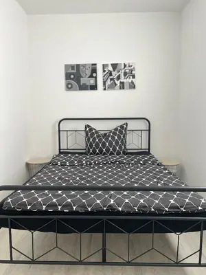Ein Bett oder Betten in einem Zimmer der Unterkunft Katzensprung zum Holstentor!