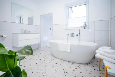 Ein Badezimmer in der Unterkunft Hanse Villa 