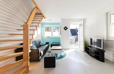 TV/Unterhaltungsangebot in der Unterkunft Ferienwohnung Moderne Brise Scharbeutz