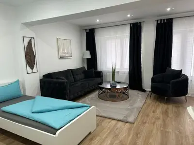 Ein Sitzbereich in der Unterkunft Zentrale, stilvolle Wohnung