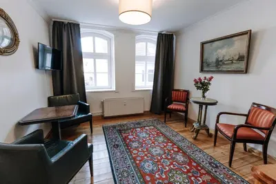 TV/Unterhaltungsangebot in der Unterkunft Apartments in der Blocksquerstraße