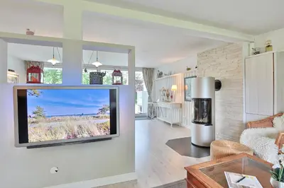 TV/Unterhaltungsangebot in der Unterkunft Ferienbungalow an der Göschbeek Ferienbungalow Meeresbrise