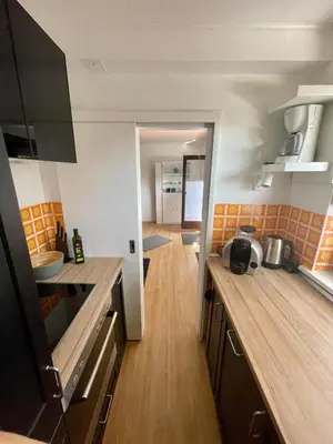Küche/Küchenzeile in der Unterkunft Ferienbungalow Wolburg II