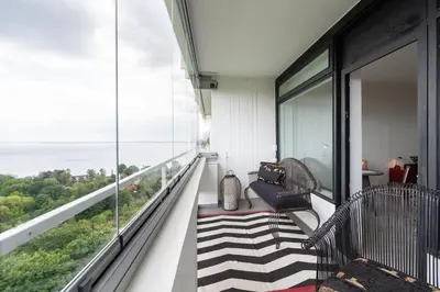 Ein Balkon oder eine Terrasse in der Unterkunft Panoramic Sierksdorf App A15-1