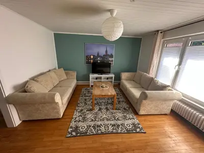 Ein Sitzbereich in der Unterkunft Haus Königsee 