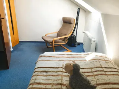 Ein Bett oder Betten in einem Zimmer der Unterkunft Ferienwohnung Kost