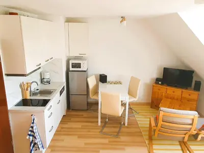 Küche/Küchenzeile in der Unterkunft Ferienwohnung Kost