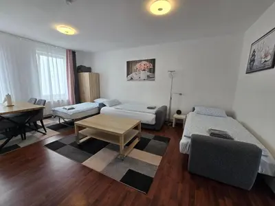 Ein Bett oder Betten in einem Zimmer der Unterkunft Charmante Ferienwohnung im Herzen von Lübeck