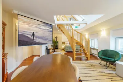 Grundriss der Unterkunft Maisonette am Holstentor mit Dachterrasse und Heimkino